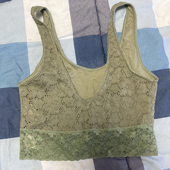 A&F Green Lace Bralette - Picture 2 of 3
